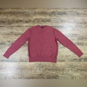 Banana Republic Burgundy Heather Cotton Yarn V-Neck Sweater Men’s M